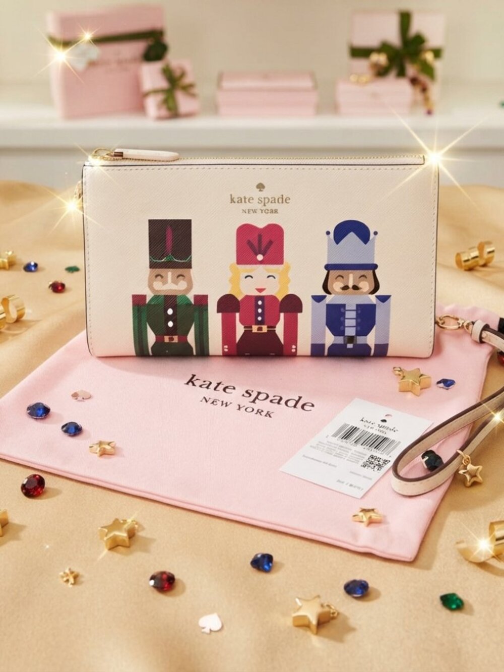 Kate Spade NWT Oh What Fun Nutcracker Wristlet 2024 Holiday Limited Edition